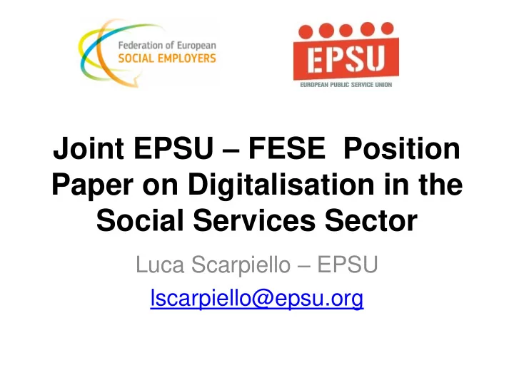 joint epsu fese position