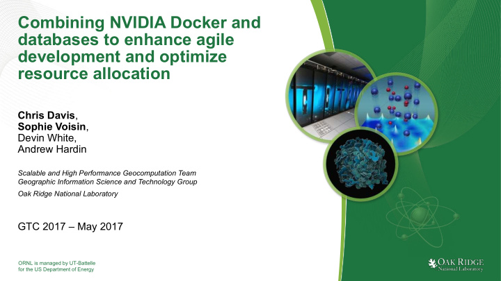 combining nvidia docker and databases to enhance agile