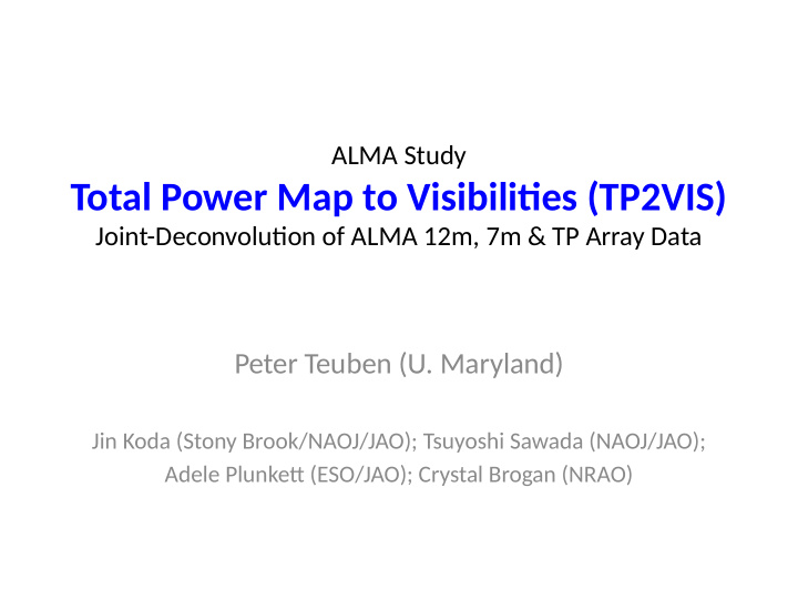 total power map to visibilitjes tp2vis