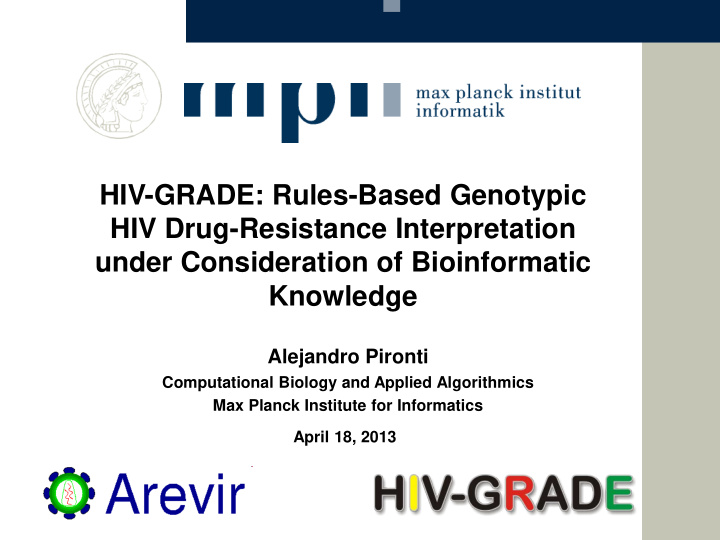 hiv grade rules based genotypic hiv drug resistance