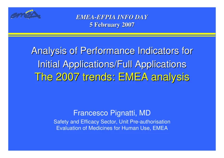 the 2007 trends emea analysis emea analysis the 2007