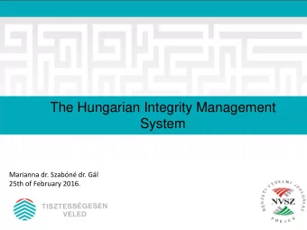 System  Marianna dr. Szabn dr. Gl  25th of February 2016.  Governmental commitment to