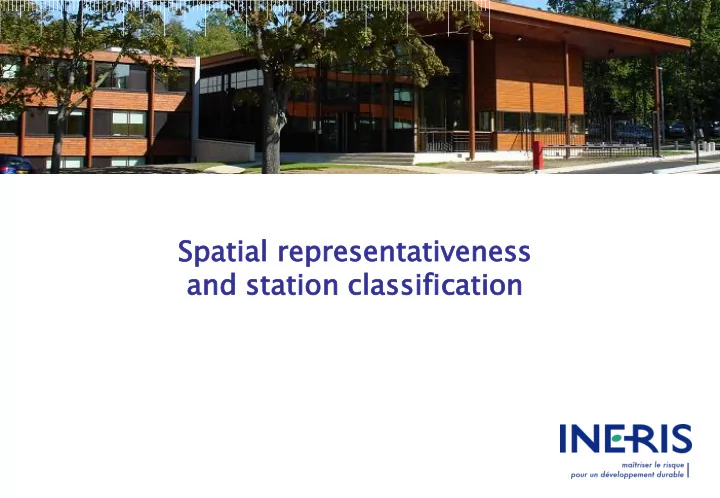 spatia atial l re repres resentativ entativeness eness an