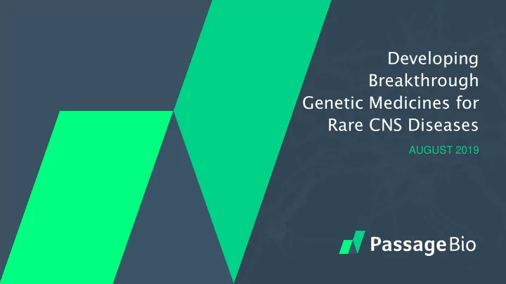 genetic medicines for