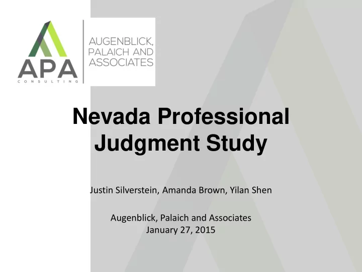 judgment study