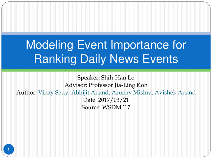 ranking daily news events