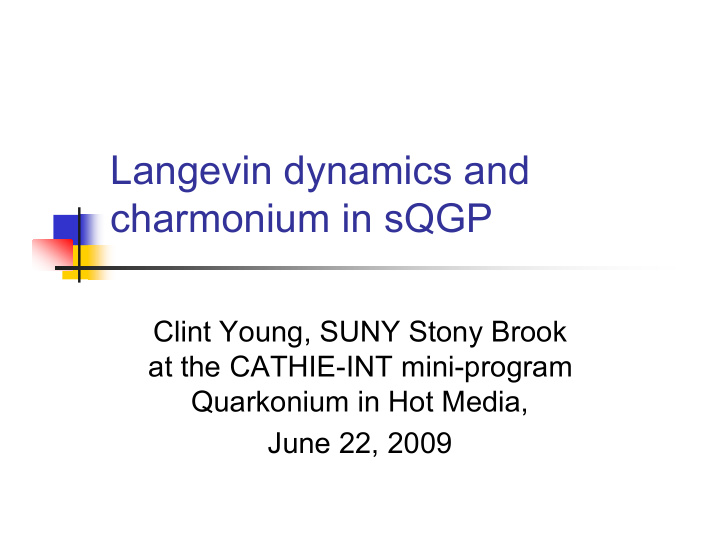 langevin dynamics and charmonium in sqgp
