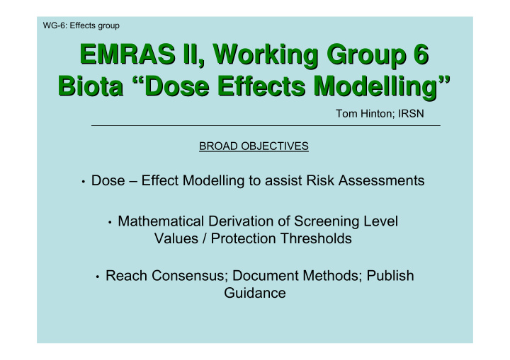 emras ii working group 6 emras ii working group 6 biota