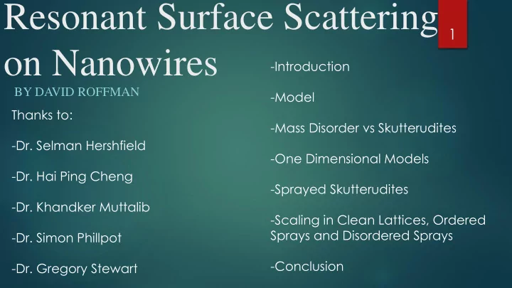 resonant surface scattering