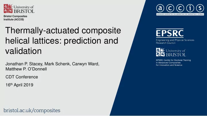 thermally actuated composite