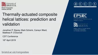 Thermally-actuated composite  helical lattices: prediction and  validation  Jonathan P. Stacey,