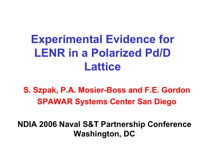 experimental evidence for lenr in a polarized pd d lattice