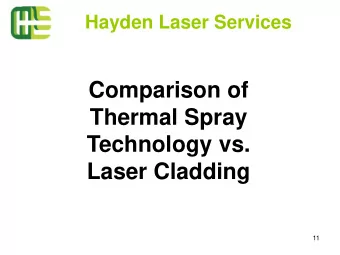 Laser Cladding  11  Hayden Laser Services  Hayden Corporation Background  Founded in 1919
