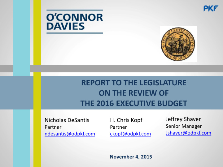 the 2016 executive budget