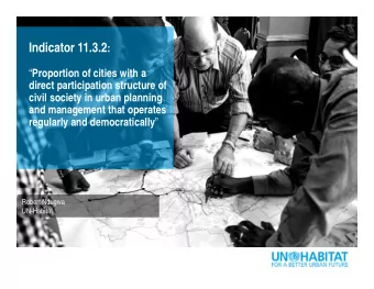 Measuring the extent to which residents are able to participate in the  urban planning and