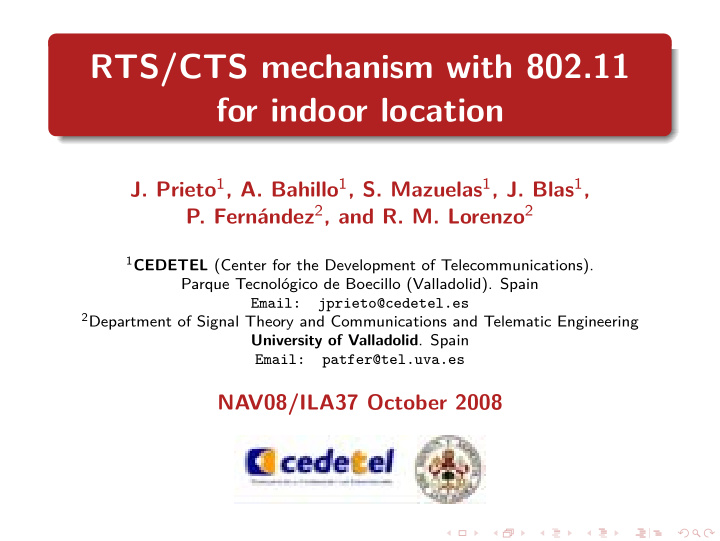 rts cts mechanism with 802 11 for indoor location