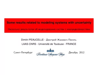 Some results related to modeling systems with uncertainty  Neskolko rezultatov ob modelirovanie