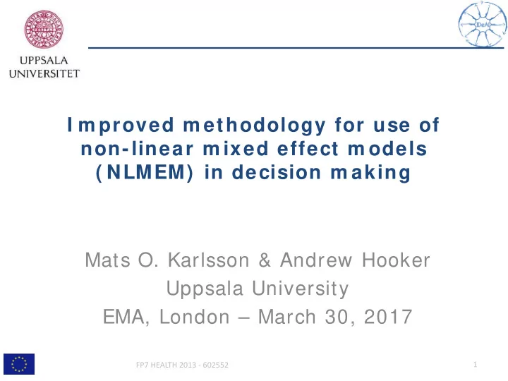 i m proved m ethodology for use of non linear m ixed