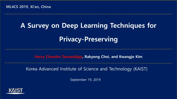 privacy preserving
