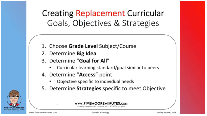 replacement curriculum goal planner for r m target class