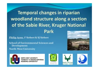 Philip Ayres, F Siebert &amp; SJ Siebert  School of Environmental Sciences and  Development