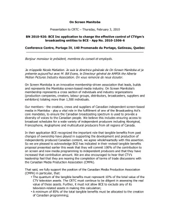 Bonjour monsieur le prsident, membres du conseil et employs.  Je mappelle Nicole Matiation.