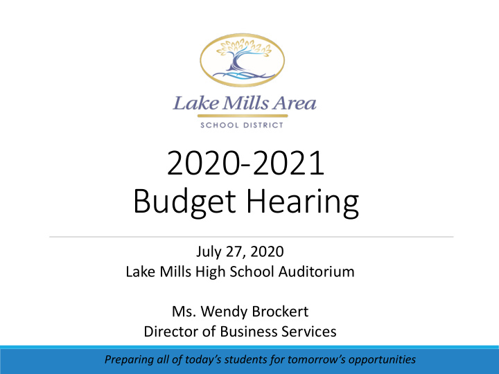 budget hearing