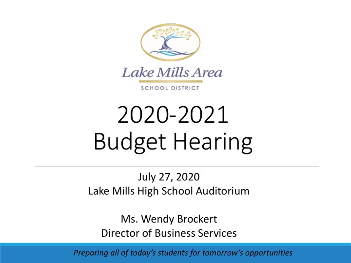budget hearing