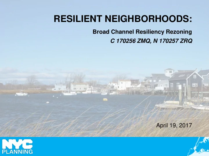 resilient neighborhoods