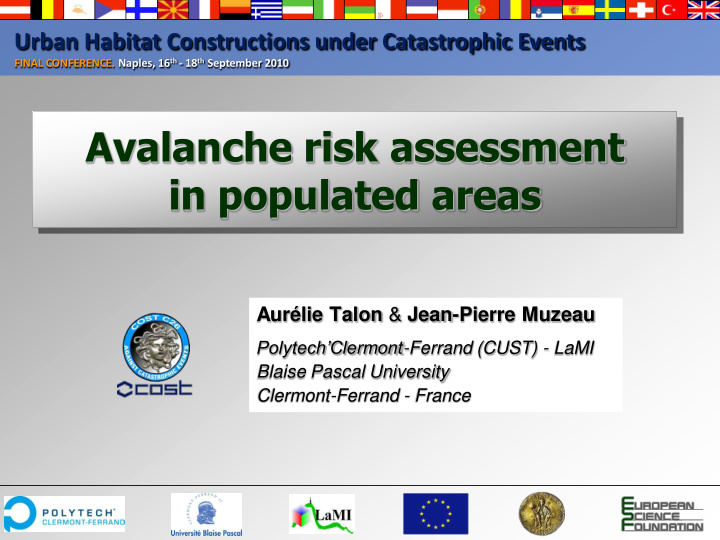 avalanche risk assessment in populated areas