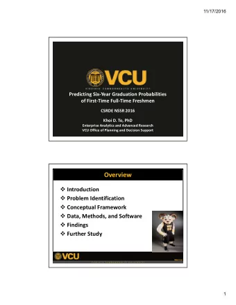 Overview  Introduction  Problem Identification  Conceptual Framework  Data, Methods,