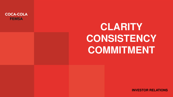 clarity consistency