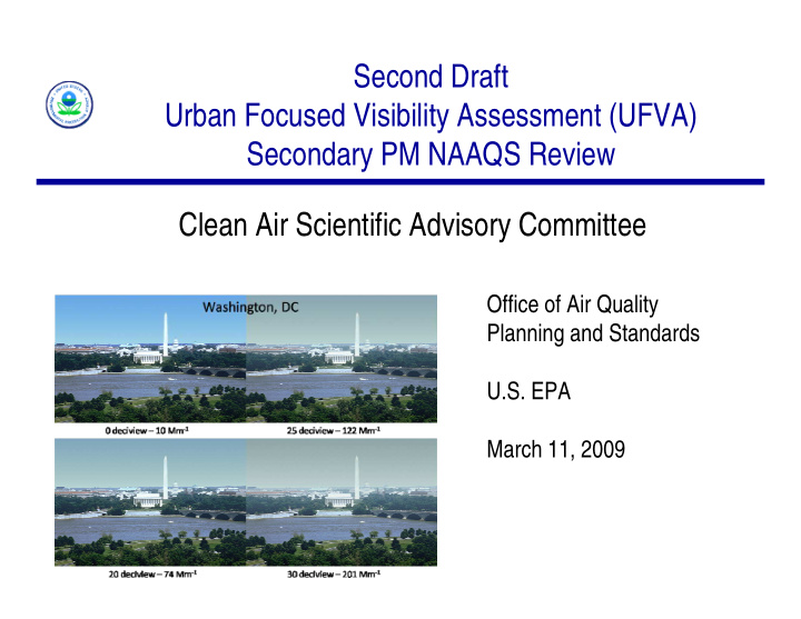 second draft urban focused visibility assessment ufva