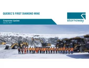 Corporate Update  July 13, 2017  1  Forward Looking Information  This presentation contains