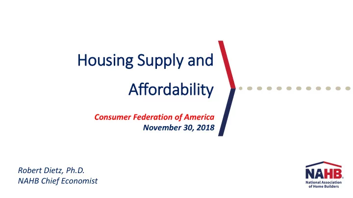 housing supply and