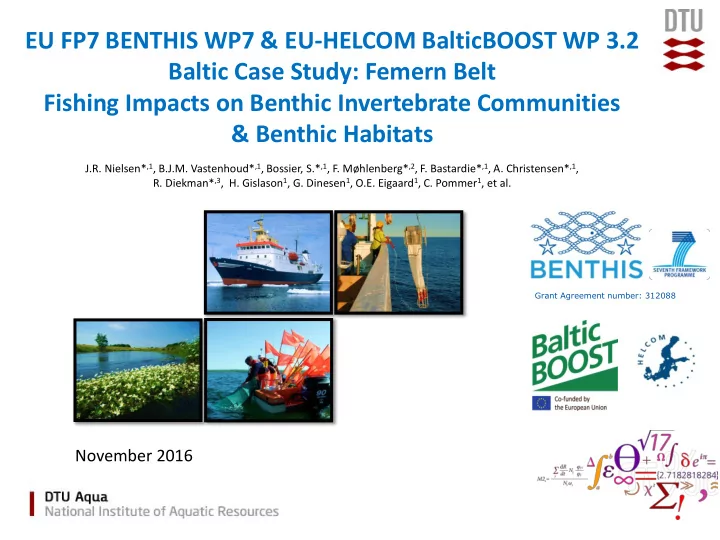 eu fp7 benthis wp7 eu helcom balticboost wp 3 2