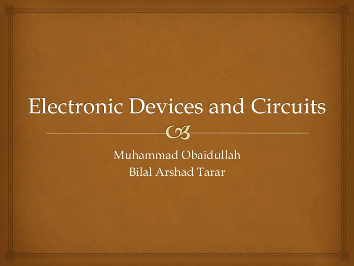 muhammad obaidullah bilal arshad tarar