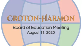 Board of Education Meeting  August 11, 2020  Plan Submitted    Our plan was submitted to the New