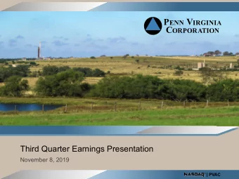Third Quarter Earnings Presentation  November 8, 2019  Forward-Looking and Cautionary Statements