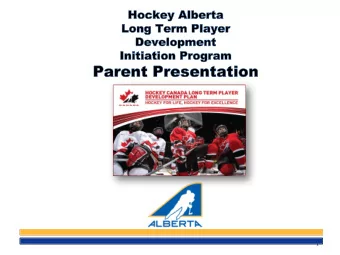 1  Background - Sport Canada  Sport Canada created a movement to improve the  quality of sport and