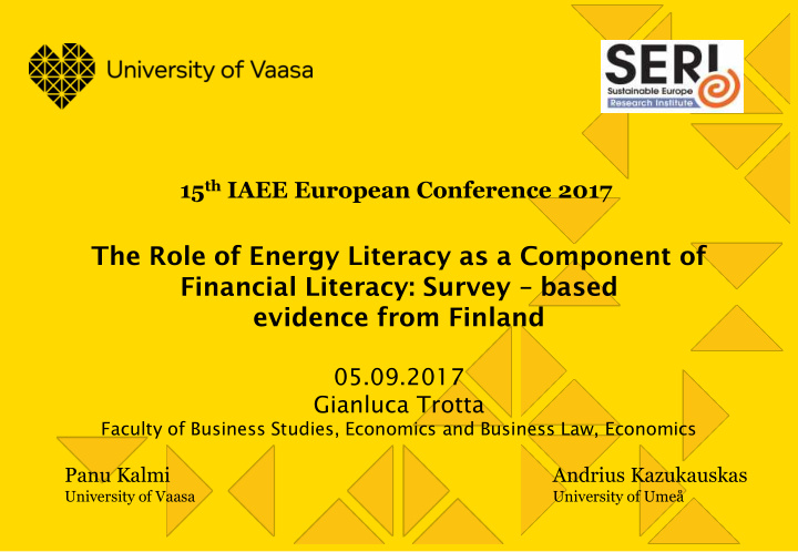 the role of energy literacy as a component of