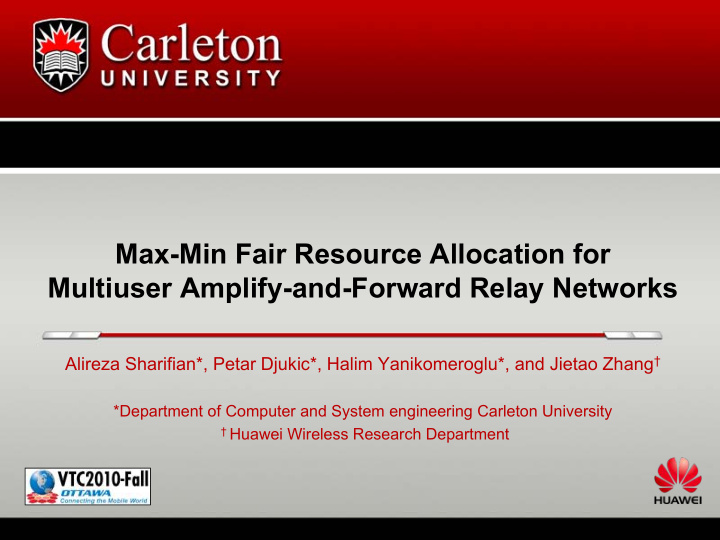 max min fair resource allocation for multiuser amplify