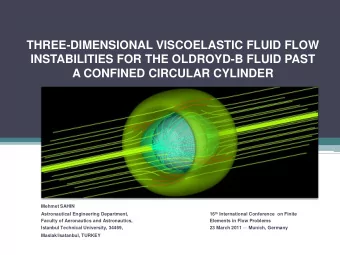 A CONFINED CIRCULAR CYLINDER  Mehmet SAHIN 16 th International Conference  on Finite  Astronautical