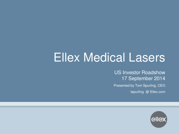 ellex medical lasers