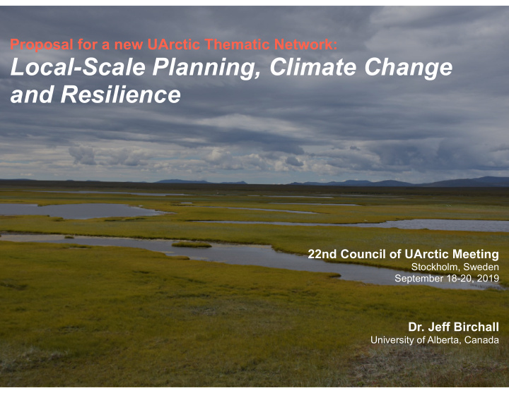 local scale planning climate change and resilience