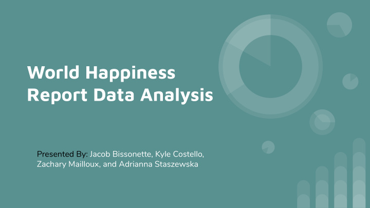 world happiness report data analysis