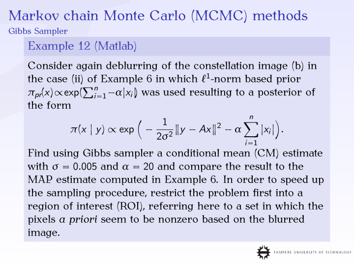 markov chain monte carlo mcmc methods