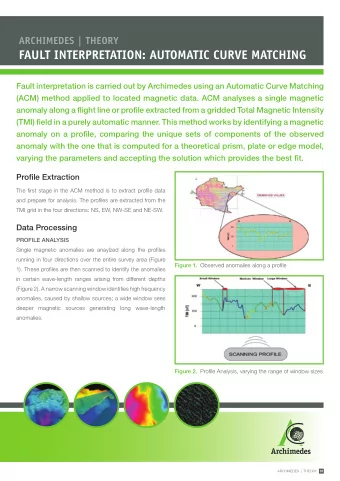 FAULT INTERPRETATION: AUTOMATIC CURVE MATCHING  Fault interpretation is carried out by Archimedes