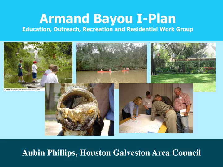 armand bayou i plan