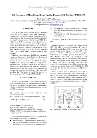 CDF =   k SF k NS k CCDP k (1)   k 1  k = fire frequency of fire scenario k , SF k =